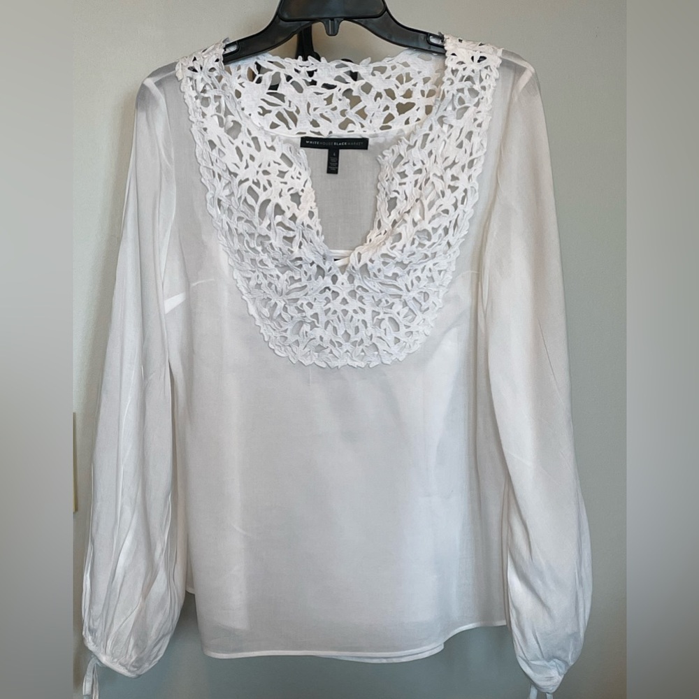 White House Black Market White Blouse
